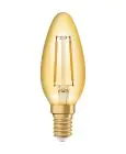 Ledvance Vintage 1906 LED E14 Kerze Gold 1.5W 120lm - 824 Extra Warmweiß | Ersatz für 15W